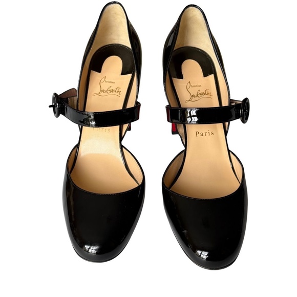 Christian Louboutin Black Patent Leather Mary Jane Size 11.5 (41.5) - Picture 2 of 9